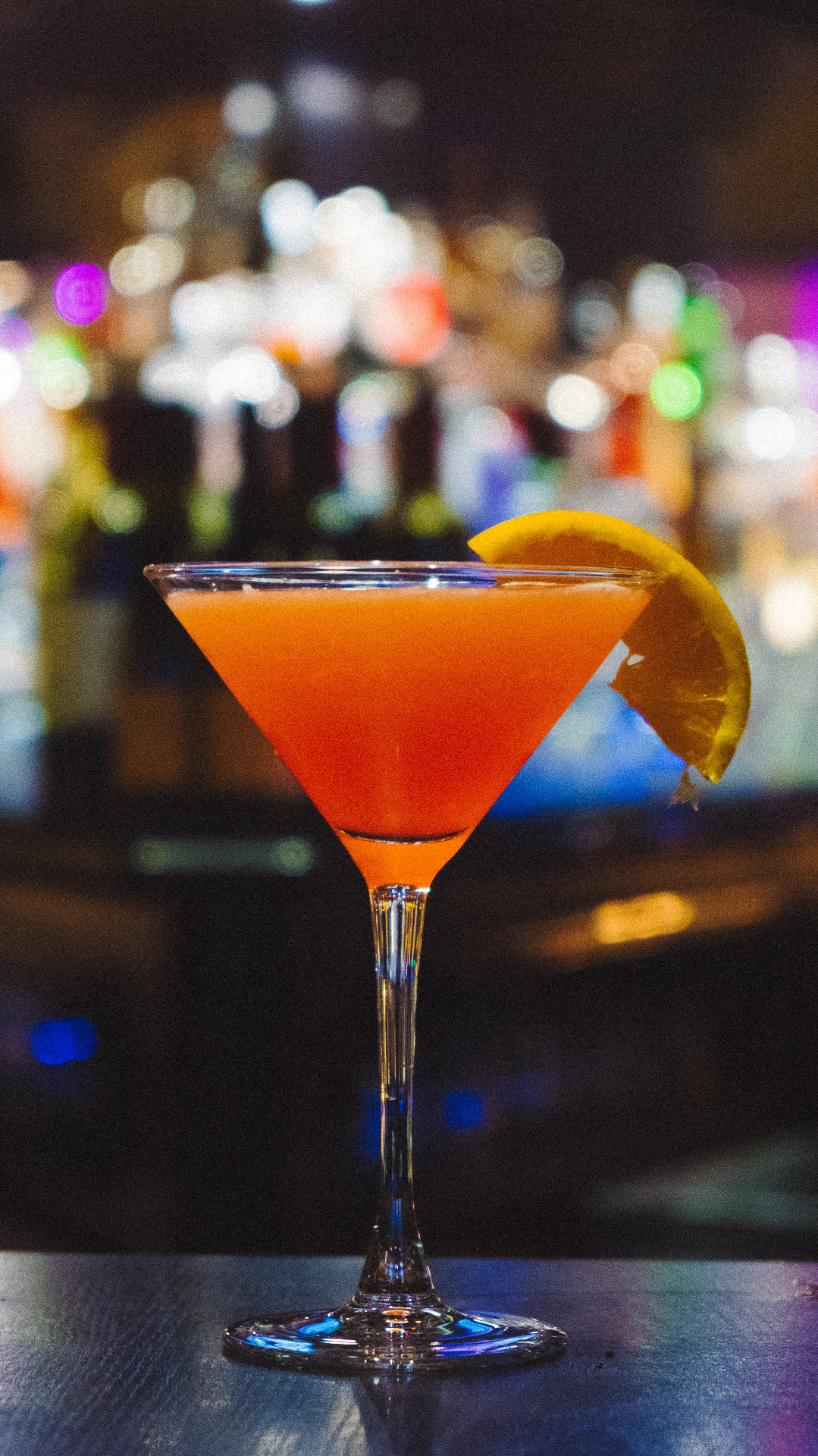 Signature martini at the cocktail bar