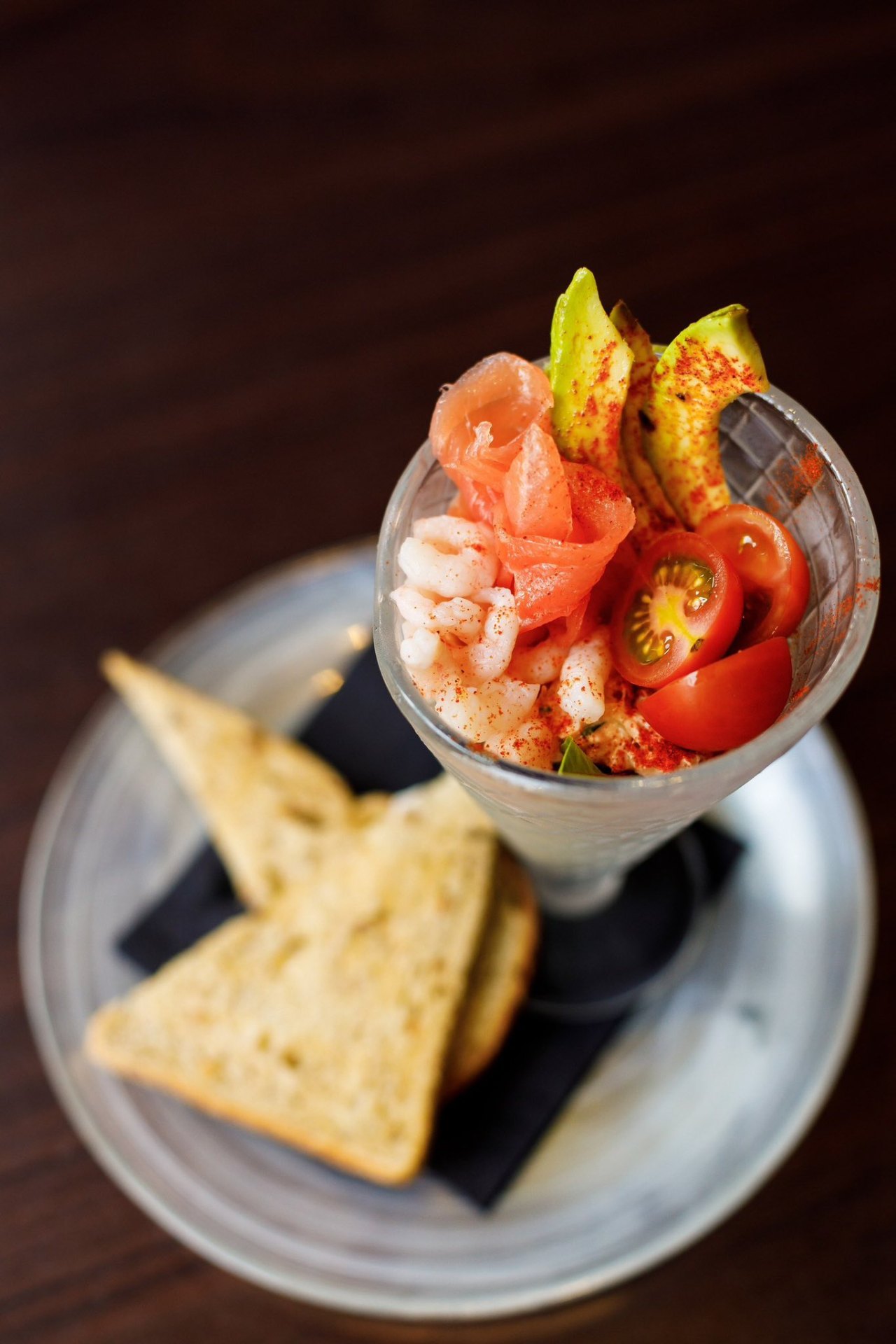 Prawn and avocado cocktail starter