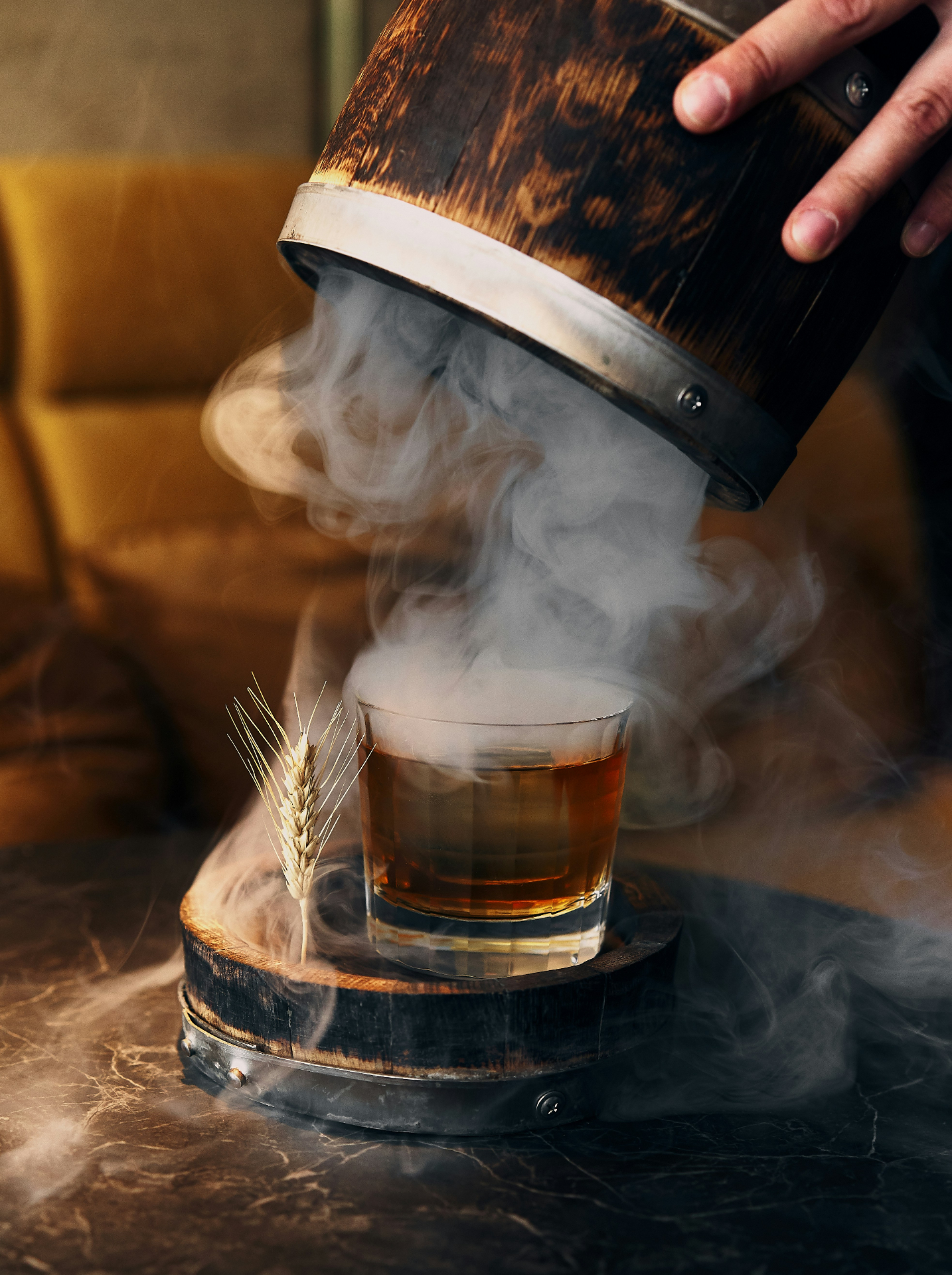 Smoking signature cocktail